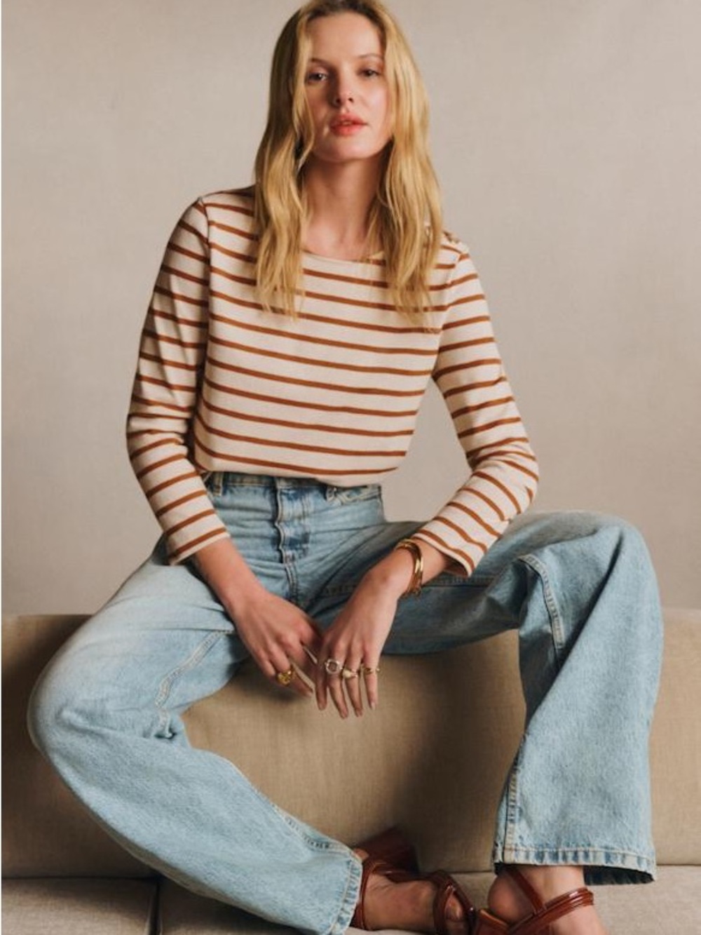 Sezane Collette Mariniere Top sz M